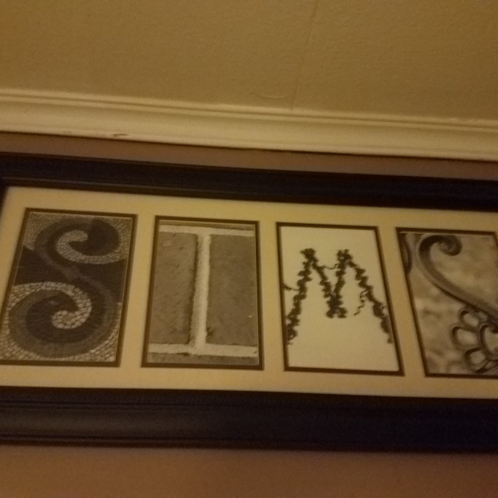 Letter Art - Frame Your Own! 4 Letters